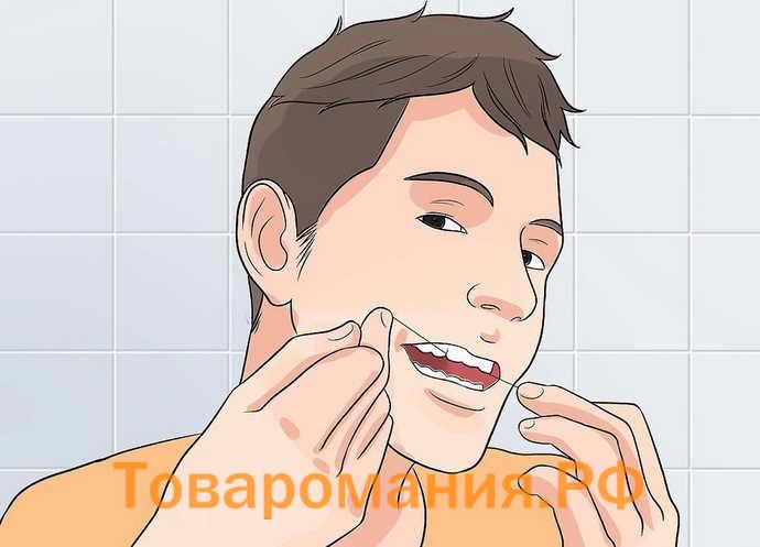 как чистить зубы нитью