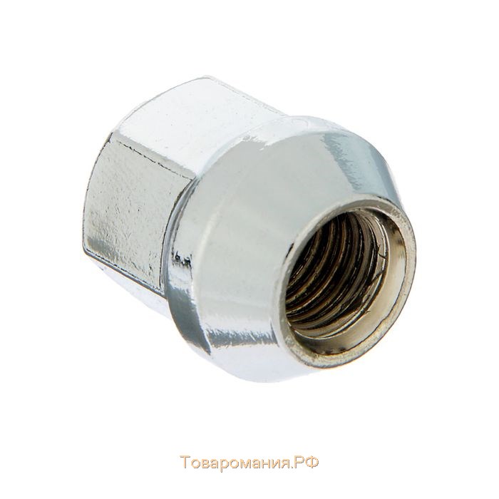 Гайка колесная 12×1.5 под ключ 19 мм, конус, открытая, хром, фасовка 20 шт