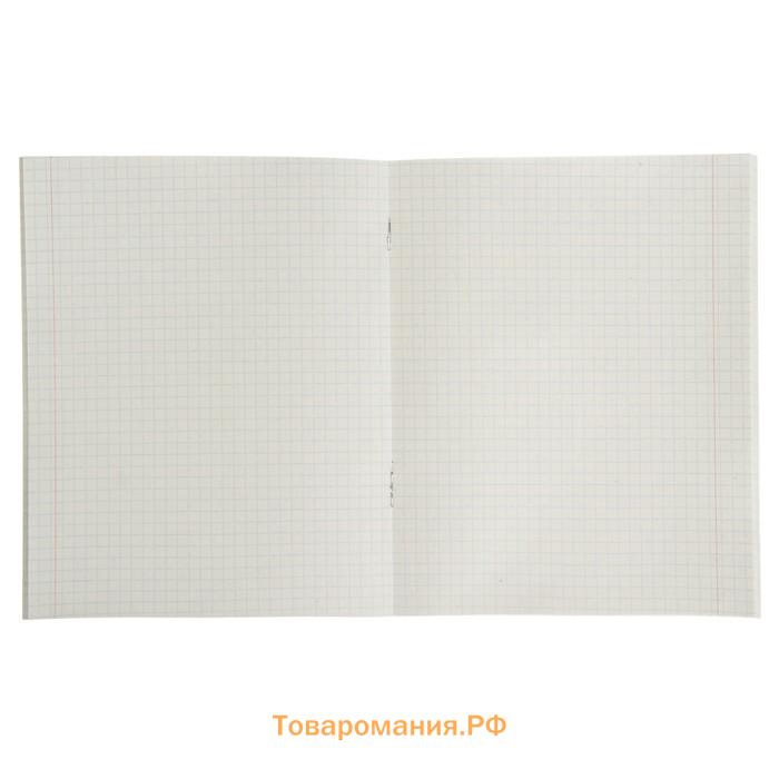 Тетрадь 48 листов в клетку Calligrata «Шотландка», обложка мелованный картон, блок №2, белизна 75% (серые листы), МИКС
