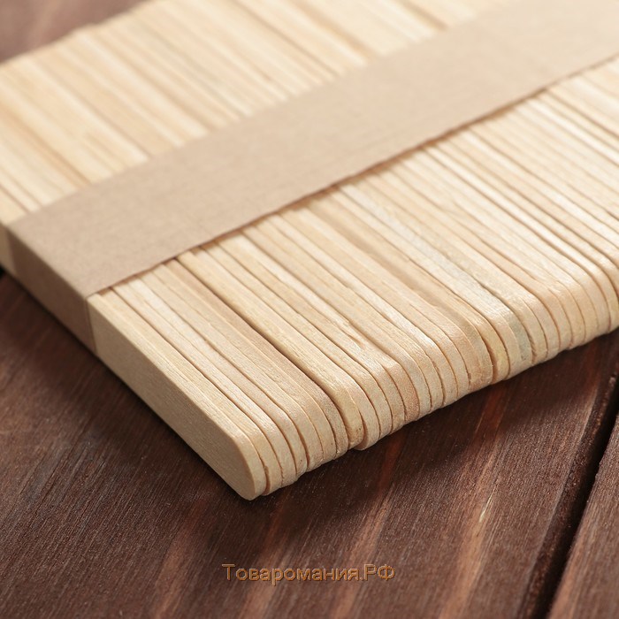 Набор деревянных палочек для мороженого, 11,5×1,1 см, 48-50 шт