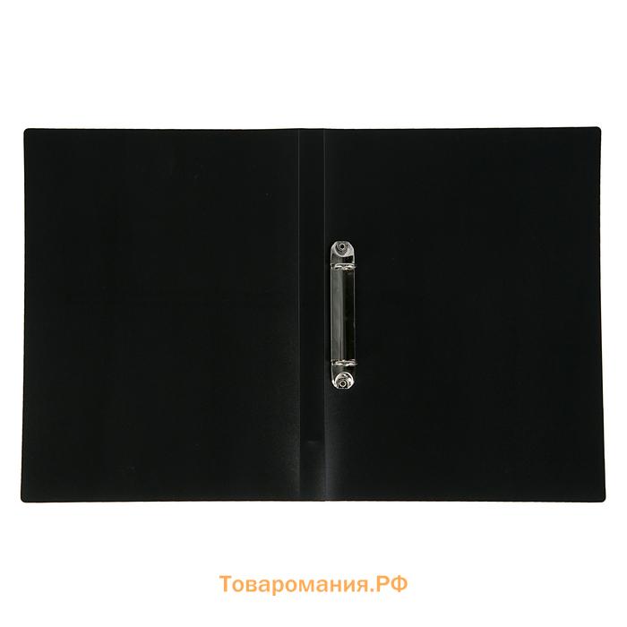 Папка на 2 кольцах А4, Calligrata, 18 мм, 500 мкм, черная
