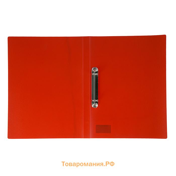 Папка на 2 кольцах А4, Calligrata, 18 мм, 500 мкм, красная, МИКС