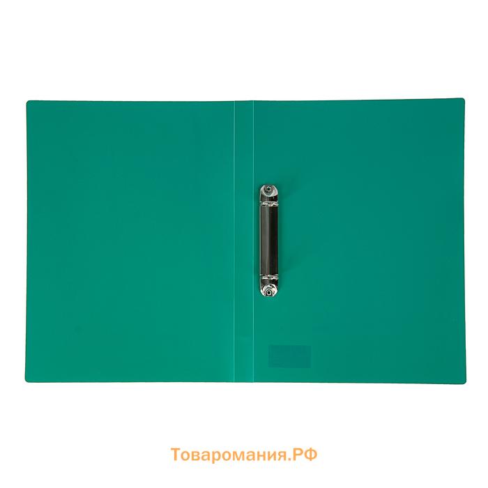 Папка на 2 кольцах А4, Calligrata, 18 мм, 500 мкм, зеленая