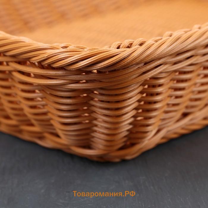 Корзина для продуктов , 44.5×35×8 см, коричевая