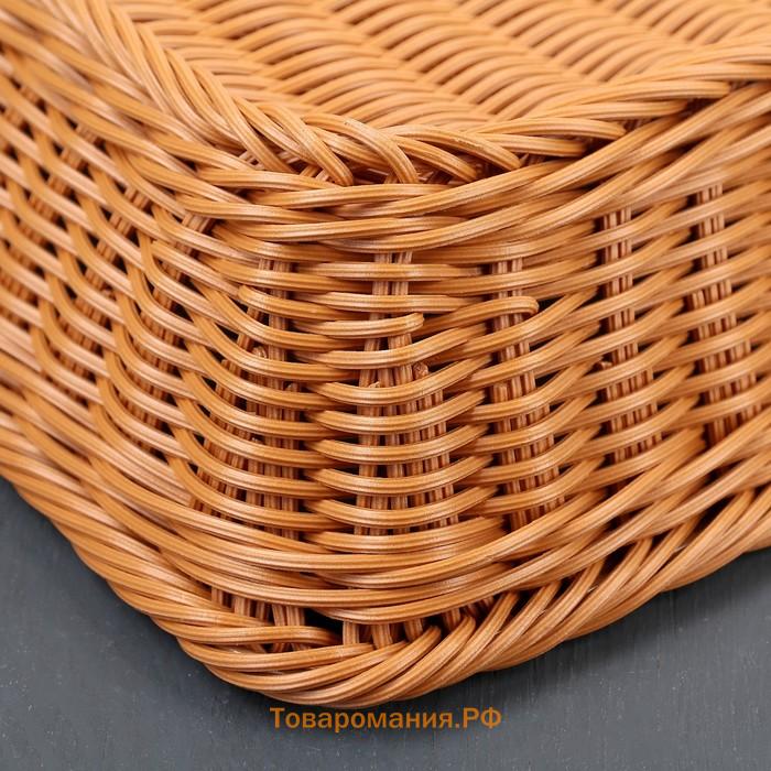 Корзина для продуктов , 44.5×35×8 см, коричевая
