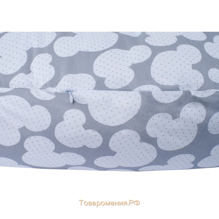 Подушка для беременных, размер 34 × 170 см, мышонок серый