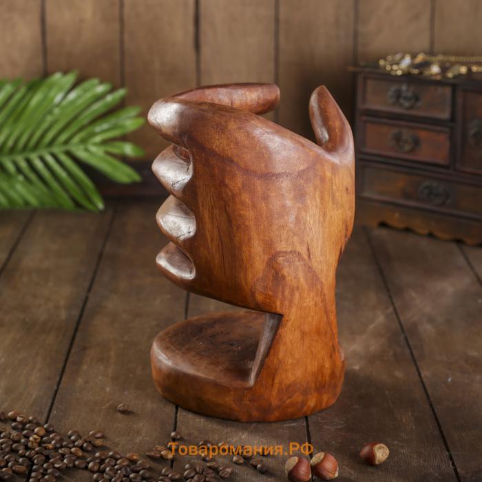 Подставка под бутылку «Рука», 14×14×25 см, дерево