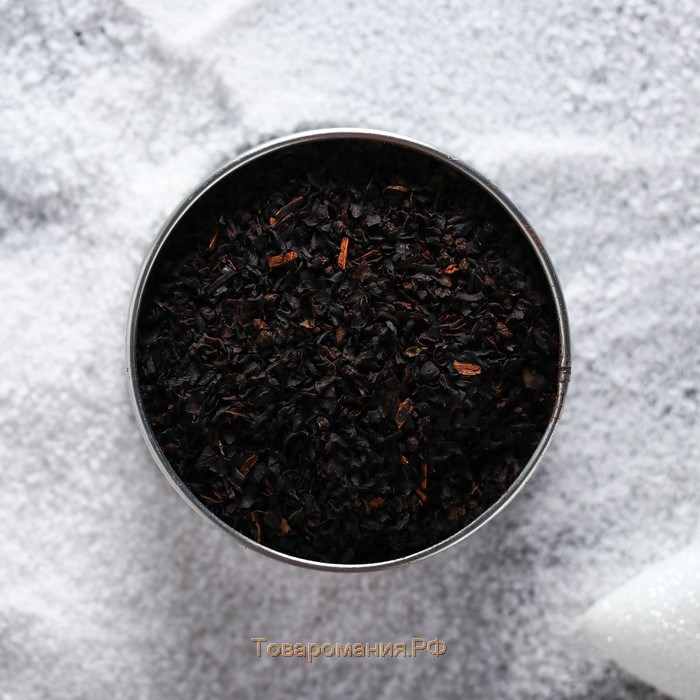 Подарочный набор «С Новым годом»: чай чёрный c ароматом апельсина и шоколада 100 г., сахар фигурный 130 г.