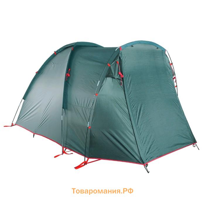 Палатка BTrace Element 4, двухслойная, 4-местная, цвет зелёный