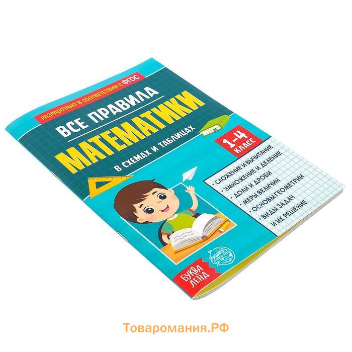 Сборник для 1–4 классов «Все правила математики», 44 стр.