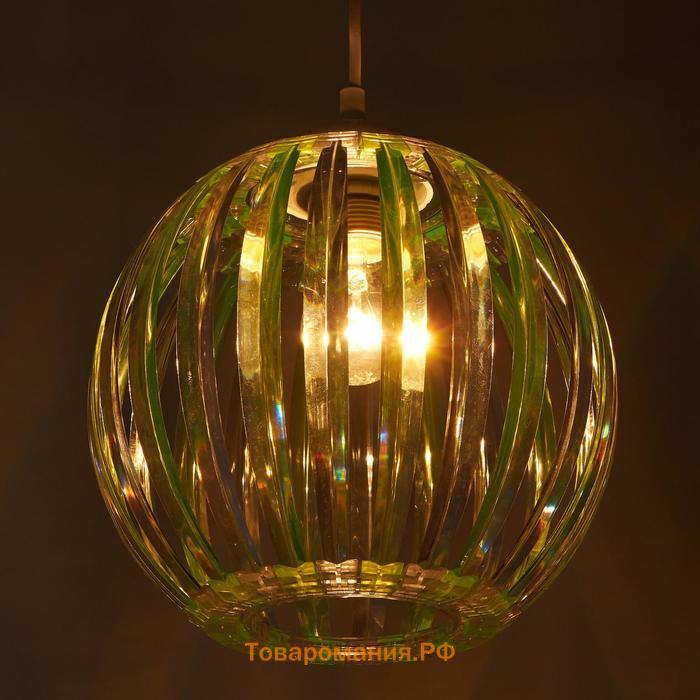 Светильник BayerLux 4330/1, 1хЕ27 15Вт,, зеленый/прозрачный 21х24+60 см