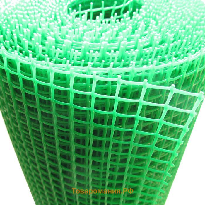 Сетка для цветников, 0,5 × 5 м, ячейка 1,8 × 1,8 см, светло-зелёная