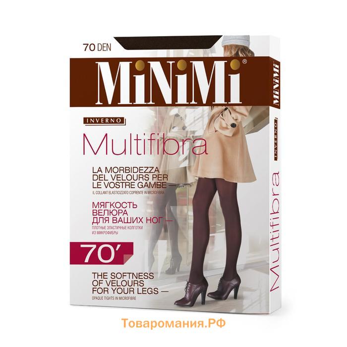 Колготки женские MiNiMi Multifibra, 70 den, размер 6, цвет moka