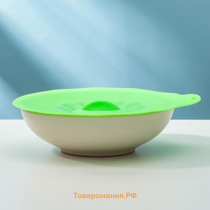 Крышка для хранения  «Симпл», d=21 см, силикон, голубая