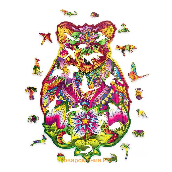 Деревянный пазл «Вдохновленный медведь», 36×23 см
