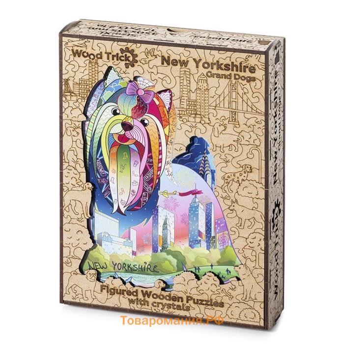 Деревянный пазл «Нью-Йоркшир с кристаллами Swarovski», 45×34 см