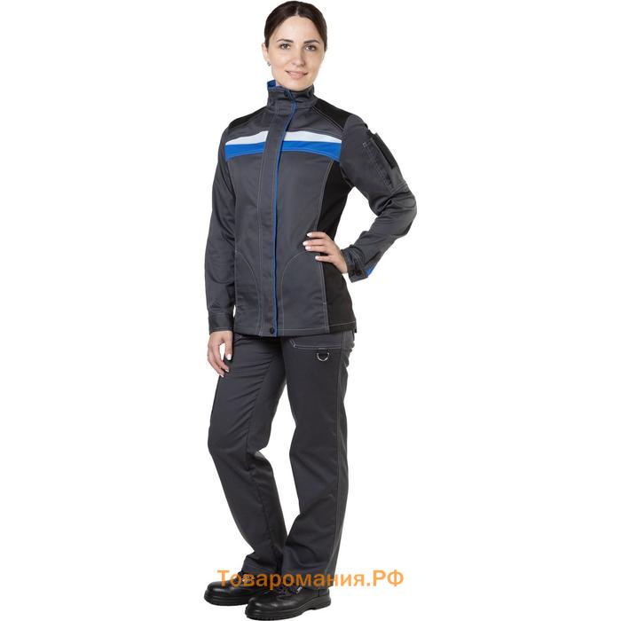 Куртка рабочая женская, цвет серый/голубой, размер 40-42, рост 158-164