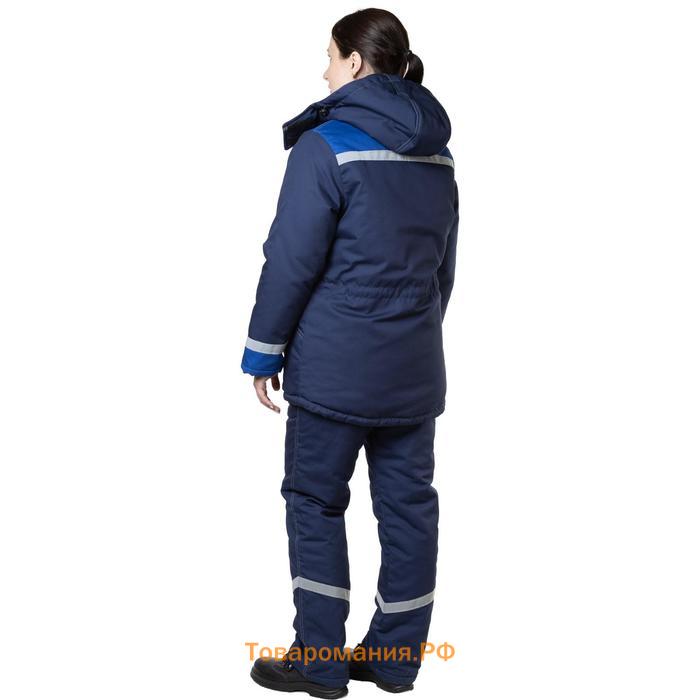 Куртка женская утеплённая, цвет синий, размер 56-58, рост 158-164