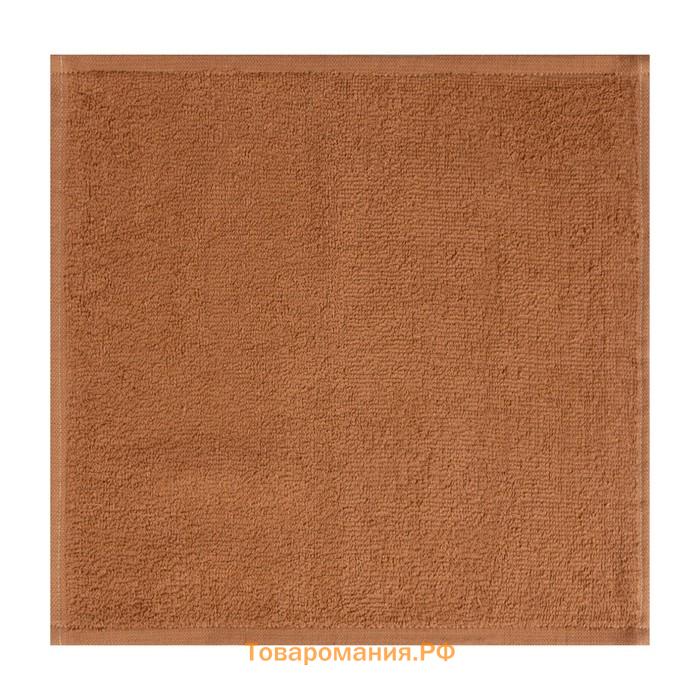 Набор махровых декоративных салфеток  Beautiful, 30×30 см - 8 шт, коричневый, 100% хлопок