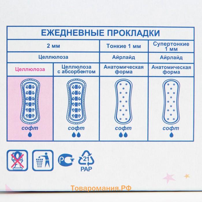 Прокладки ежедневные «Mis» целлюлоза Soft 40 шт.