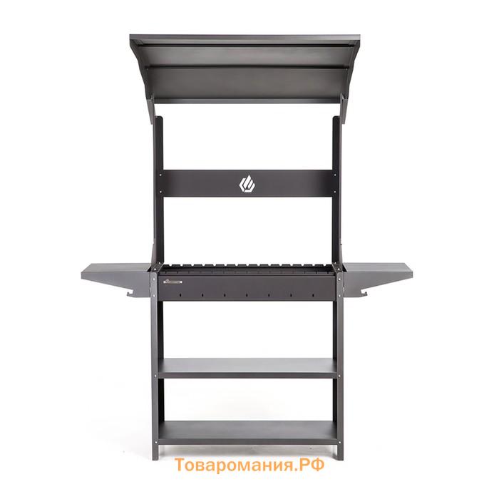 Мангал Professional Standart Roof PSR3000, 158.2×102.6×201 см, 3 мм, полки, с крышей