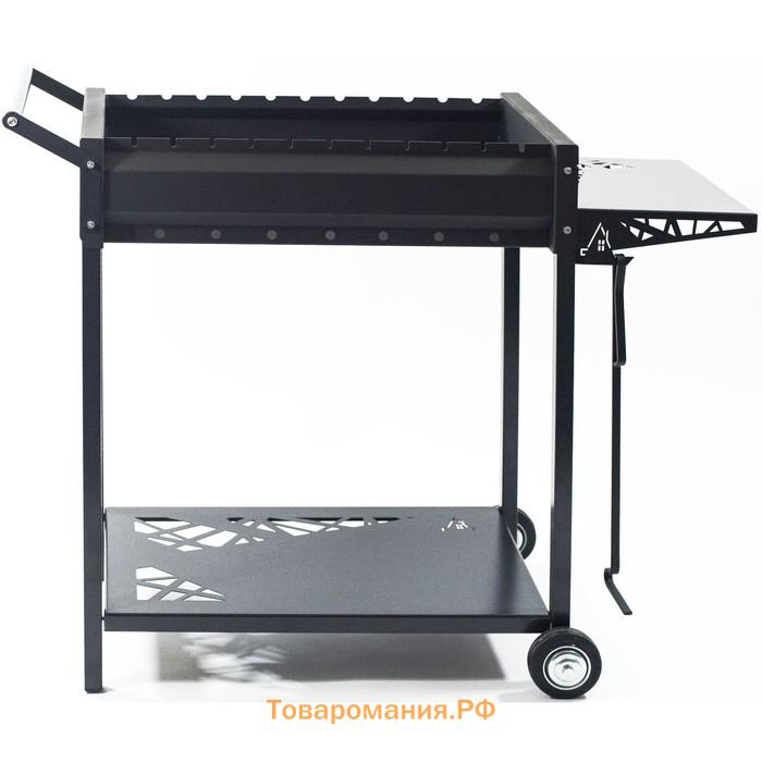 Мангал «Майский», 102×48×84 см, с полочкой