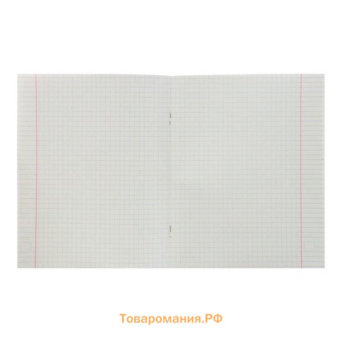 Комплект тетрадей из 5 штук (4 разные + 1 повторяющаяся), 48 листов в клетку Calligrata "Космос", обложка мелованная бумага, блок №2, белизна 75% (серые листы)