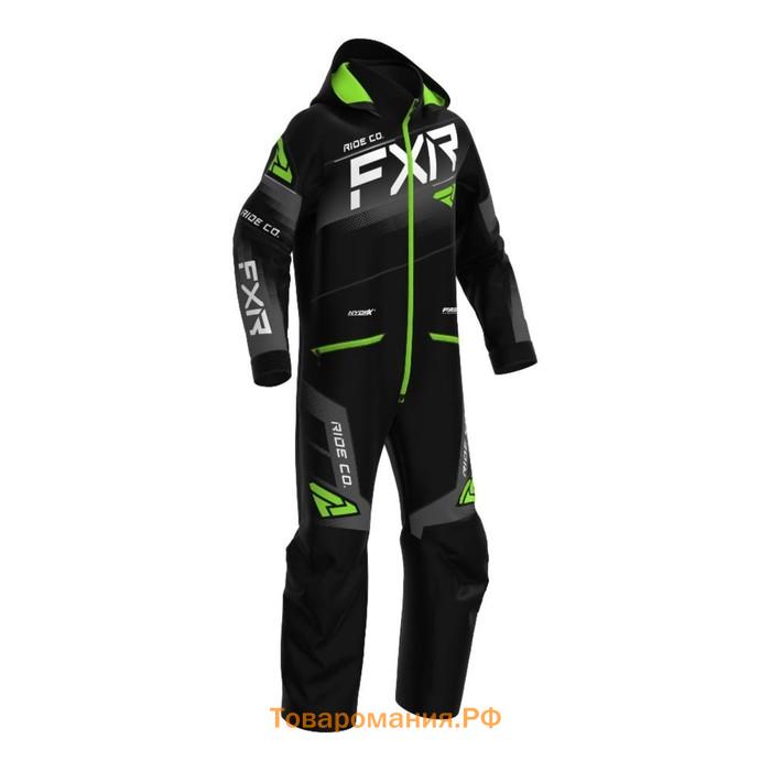 Комбинезон детский FXR Boost, с утеплителем, мальчик, размер XS, чёрный, серый, зелёный