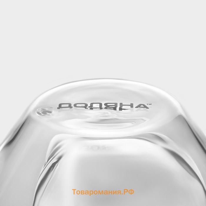 Набор кружек с двойными стенками  «Сердце», 150 мл, 11.5×8.5×8 см, 2 шт., стекло