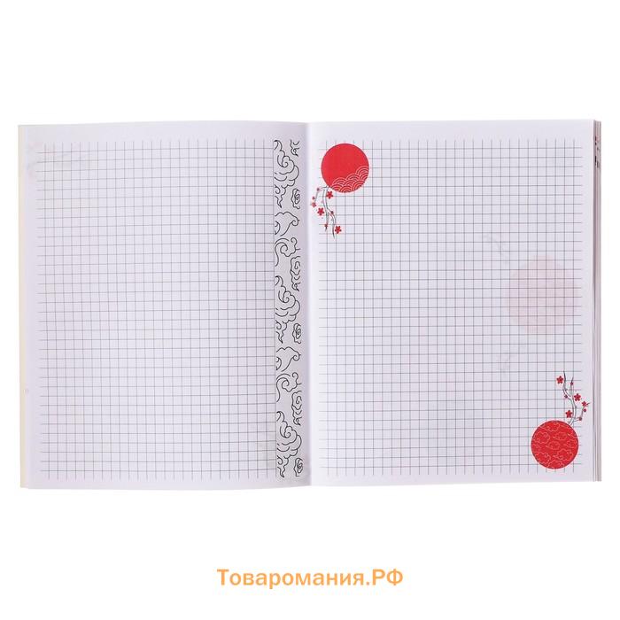 Тетрадь 48 листов в клетку, Calligrata «Аниме. Парень и небо», обложка мелованный картон