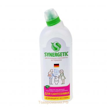 Чистящее средство Synergetic, гель, для сантехники, без хлора, 1 л