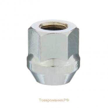 Гайка колесная 12×1.5 под ключ 19 мм, конус, открытая, хром, фасовка 20 шт