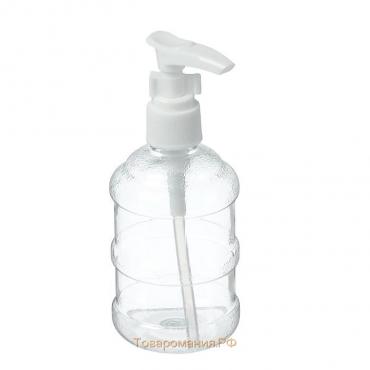Бутылочка для хранения, с дозатором, 150 мл, цвет белый/прозрачный