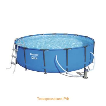 Бассейн каркасный Bestway Steel Pro MAX 56488, 457×107 см, фильтр-насос, лестница, тент, круглый