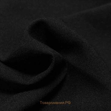 Ткань костюмная габардин, ширина 150 см, цвет чёрный