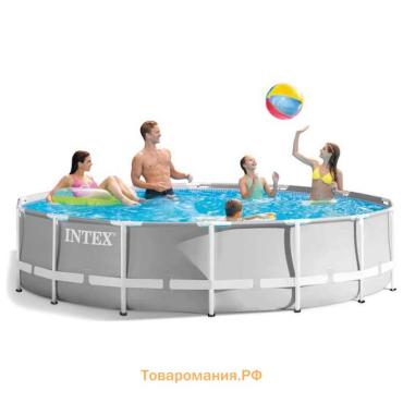 Бассейн каркасный INTEX Prism Frame 26720NP, 427×107 см, фильтр-насос, лестница, тент, подстилка, круглый