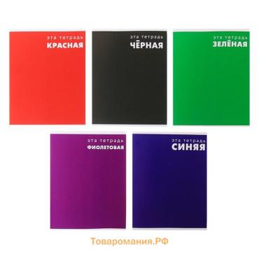 Тетрадь 48 листов в клетку Calligrata "Это Тетрадь", обложка мелованный картон, блок офсет, МИКС