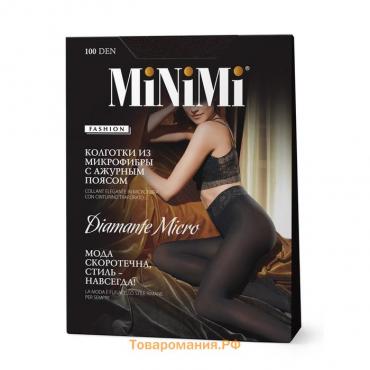 Колготки женские MiNiMi Diamante Micro, 100 den, размер 4, цвет carbone