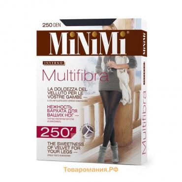 Колготки женские MiNiMi Multifibra, 250 den, размер 5, цвет fumo