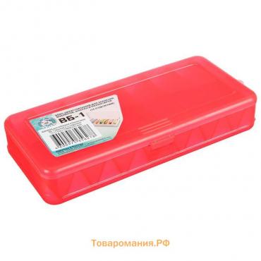 Коробка для воблеров и балансиров ВБ-1, 2-сторонняя, 7+7 отделений, 190 х 85 х 35 мм, красная