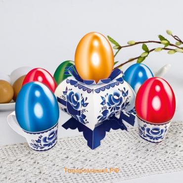 Пасхальный набор для украшения яиц на Пасху «В гостях у бабушки. Гжель»