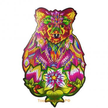 Деревянный пазл «Вдохновленный медведь», 36×23 см