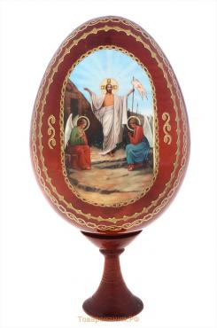 Сувенир Яйцо на подставке икона "Воскресенье Христово"
