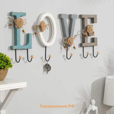 Крючки для одежды декоративные TAKE IT EASY «Love — буква с крючком», 26×12 см