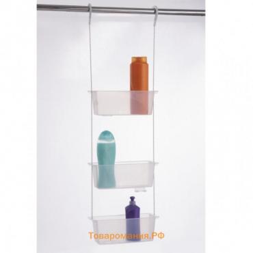 Полка подвесная для ванной, 10х28,8 см, 88 см, цвет прозрачный